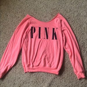 Off the shoulder PINK sweatshirt